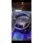 Dikişli Direksiyon Kılıfı Siyah / Mavi Deri Mercedes Kamyon Tır Otobüs İçin