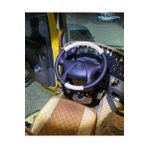 Dikişli Direksiyon Kılıfı Siyah/Bej Deri Siyah Dikişli Mercedes İçin
