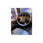 Dikişli Direksiyon Kılıfı Siyah/gri Deri Siyah Dikişli Mercedes Kamyon Tır İçin