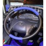 Dikişli Direksiyon Kılıfı Siyah/mavi Deri Mercedes Kamyon Tır Otobüs