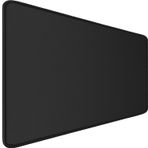 Dikişli Kenarlı Büyük Oyun Fare Altlığı, 80 x 39,9 cm Büyük Masa Altlığı Premium Mikrofiber Kumaş Yüzey, Su Geçirmez Kaymaz Sağlam Kauçuk Tabanlı Klavye Matı Ofis Ev Oyunları için, Siyah