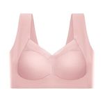 Dikişsiz Destekli Toparlayıcı Konfor Sütyen W1013 (Pembe, M)