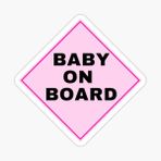 Dikkat Arabada Bebek Var Sticker oto Etiket 18cm MD1