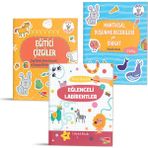 Dikkat Atölyesi Yayınları 2 - 4 Yaş 3'lü Etkinlik Kitabı Seti - (Eğlenceli Labirentler, Mantıksal Düşünme Becerileri ve Dikkat, Eğitici Çizgiler)