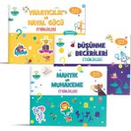 Dikkat Atölyesi Yayınları 4 - 6 Yaş Evde Etkinlik Kitap Seti 3'lü -(Düşünme Becerileri, Mantık ve Muhakeme, Yaratıcılık ve Hayal Gücü)