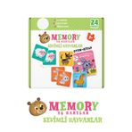 Dikkat Atölyesi Yayınları Sevimli Hayvanlar Hafıza Kartları 24 Parça (Eşleştirme Kartları+ Sevimli Hayvanlar Boya Kitabı)