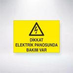 Dikkat Elektrik Panosunda Bakım Var Sticker 20X28 Cm