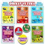 Dikkat Güçlendirici Ve Zeka Geliştirici Etkinlik Seti 4 - 6 Yaş - 5 Kitap