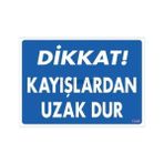 Dikkat Kayışlardan Uzak Dur Uyarı Levhası 25X35 KOD:1348 - Tek Ebat - 1 Adet
