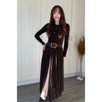 Dilay Gökoğlu Butik Asimetrik Midi Tül Etek - Kahverengi