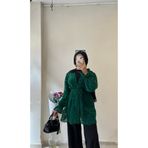 DİLEKBUTİK Zümrüt yeşili tül yazlık kimono