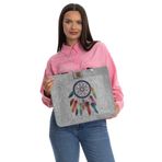 dilekolay Büyük Boy Omuz Çantası - Baskılı Keçe Çanta - Düş Kapanı - Dream Catcher - 40 X 33 X 10cm