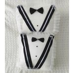 Dilex Beyaz Damat Figürlü 2 Parça Damat Bohçası Çeyizlik Damat Hurcu Set