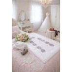Dilex DİLEX Çeyizlik Etamin Seccade Beyaz Mor Nakışlı Makine İşi Seccade 120x73 cm - Lila