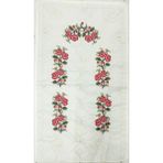 Dilex DİLEX Çeyizlik Makine İşi Etamin Seccade Beyaz Kırmızı Nakışlı 120x73 cm - Bordo