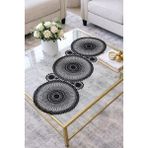 Dilex DİLEX Nakışlı Runner Masa Örtüsü Siyah 37x115 cm Dantel Detaylı Şık Masa Runner Günlük ve Çeyizlik - 37 x 115 cm