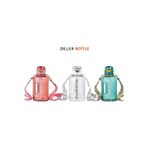 DILLER 1700 ML Büyük Boy Pipetli Boyun Askılı Tritan Su Matarası kirmizi
