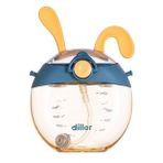 Diller 330 ml Askılı Kırılmaz Tritan Tavşan Şekilli Lacivert Çocuk Matarası
