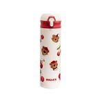 Diller 480 ML Bear Sevimli Hayvanlar Desenli Pipetli Kilitlenebilir Kapak Paslanmaz Çelik Termos