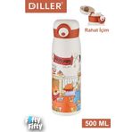 Dıller 500 Ml Rahat İçim Paslanmaz Çelik Termos Kilitli Kapak Çelik Süzgeçli -Ffdıllerd9214
