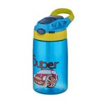 Diller 500ml Pipetli Desenli Tritan Çocuk Su Matarası (Mavi)