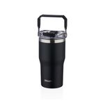 Diller 620 ml Siyah Tek Kapak Çift Kullanım Pipetli/Pipetsiz Taşıma Kulplu Termos