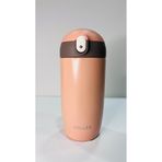 DILLER Paslanmaz Çelik Pipetli Kılıflı Termos Matara, 430ml, Pembe