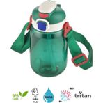 Diller Tritan Pipetli - Pipetsiz Kullanılabilen Matara - 550 ml - Şeffaf Yeşil