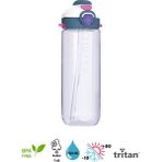 Diller Tritan Pipetli Pipetsiz Kullanım Matara 780 ml - Beyaz PVC