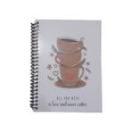dilman kahve serisi not defteri kitap kağıdı 16x22cm 80 yaprak kareli 6430 - Karışık