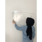 Dilsiz Türkiye Haritası Yazı Tahtası Akıllı Kağıt Tahta Statik Tutunabilir Kağıt + Kalem 114X48 cm