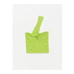 Dilvin 10168 Tek Omuz Triko Büstiyer-Lime