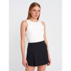 Dilvin 10726 Kayık Yaka Fitilli Triko Bluz-Kırmızı - Standart - Ekru