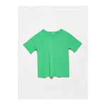 Dilvin 30132 Yeşil Bisiklet Yaka Kadın T-shirt