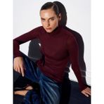 Dilvin 32277 Balıkçı Yaka Kaşmir Bluz-bordo Bordo