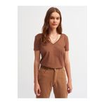 Dilvin 3470 Kahve Basic T-shirt