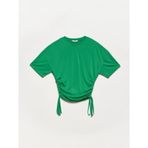 Dilvin 3790 Yeşil Yanı Bağcıklı T-shirt