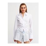 Dilvin 50148 101A50148 Pencere Detaylı Poplin Gömlek