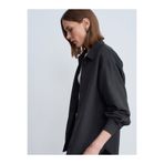 Dilvin 50525 Melanjlı Oversize Gömlek-Antrasit