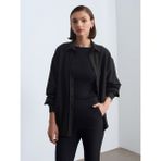 Dilvin 50525 Melanjlı Oversize Gömlek-Koyu Kahve - 38