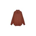 Dilvin 50535 Oversize Gömlek, 38, 101A50535, Kiremit, Kadın