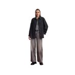 Dilvin 50537 Örme Oversize Gömlek, 40, 101A50537, Antrasit, Kadın