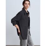 Dilvin 50537 Örme Oversize Gömlek-Siyah - 38