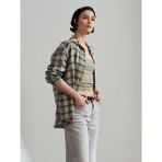 Dilvin 50538 Yün Karışımlı Oversize Gömlek-Yeşil - 36
