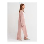 Dilvin 60227 Kimono Kol Ajurlu Triko Hırka-Pudra
