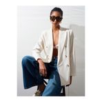 Dilvin 60798 Blazer Ceket-Beyaz