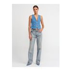 Dilvin 71426 Düşük Bel Kar Yıkama Denim Pantolon-Tint