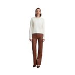 Dilvin 72237 Suni Deri Çan Paça Pantolon-, 36, 101A72237, Karamel, Kadın