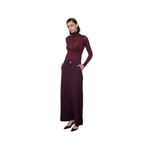 Dilvin 72244 Gold Düğmeli Geniş Paça Pantolon-, 40, 101A72244, Bordo, Kadın
