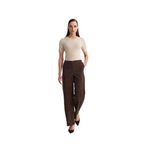 Dilvin 72257 Dikiş Detaylı Süet Pantolon-, 38, 101A72257, Kahve, Kadın